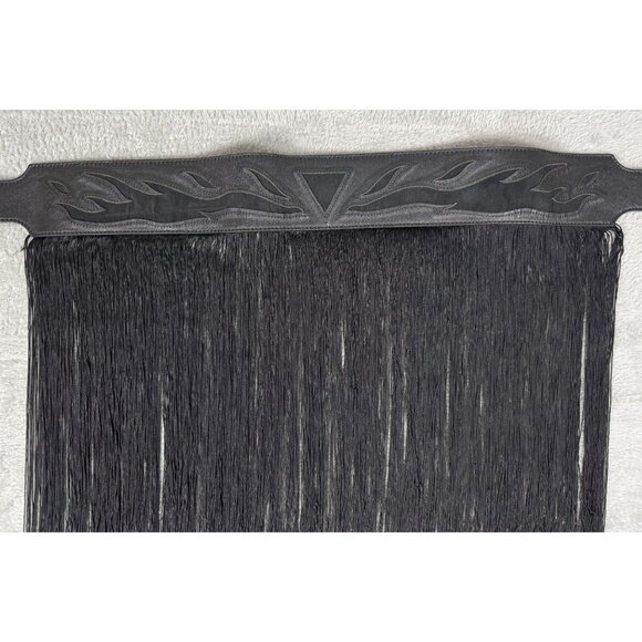 Kate Cate Western Style Calfskin Leather Belt With Fringe - Made In Italy - XS 2 main image 7